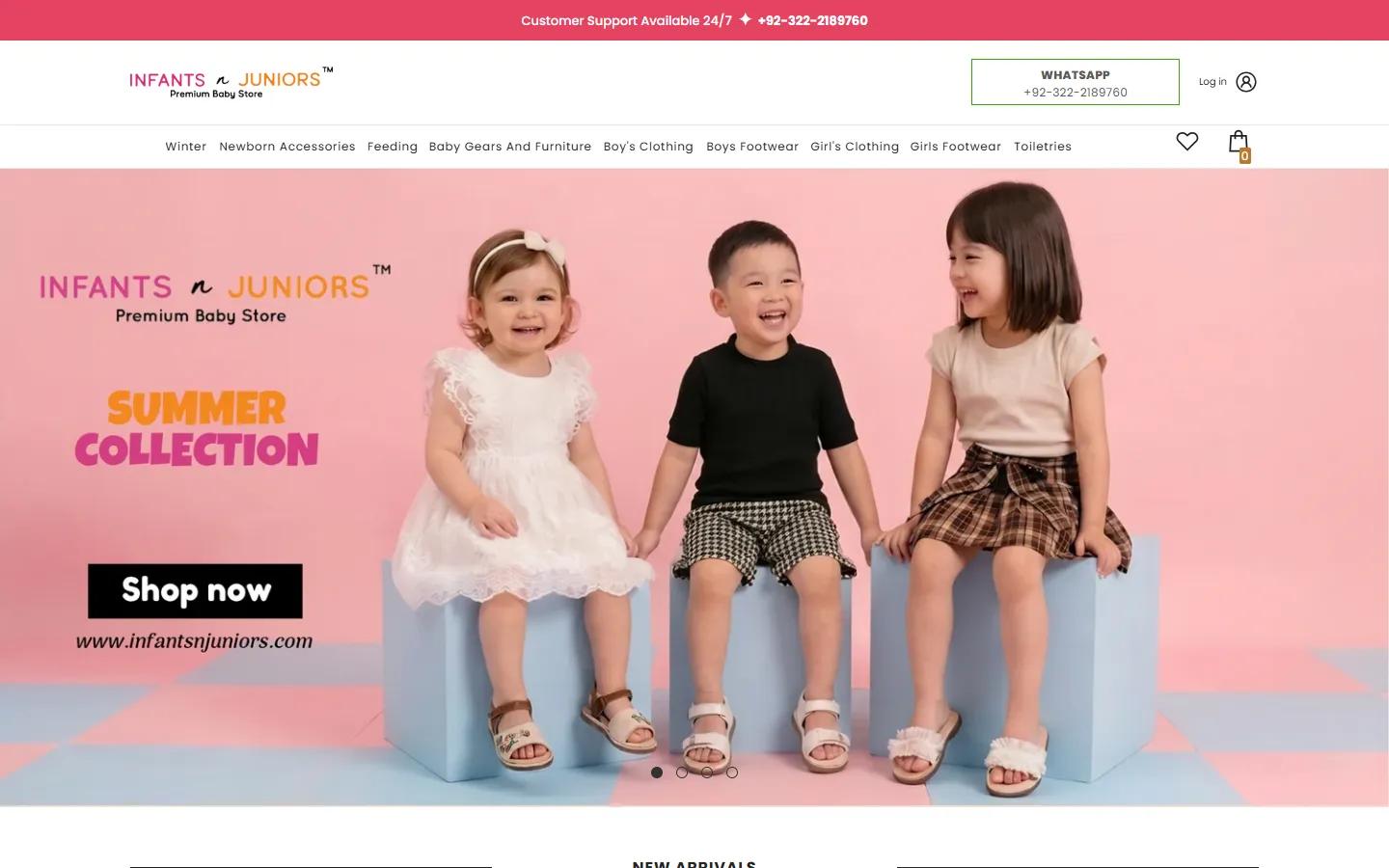 Infants & Juniors website designed and built by GECA