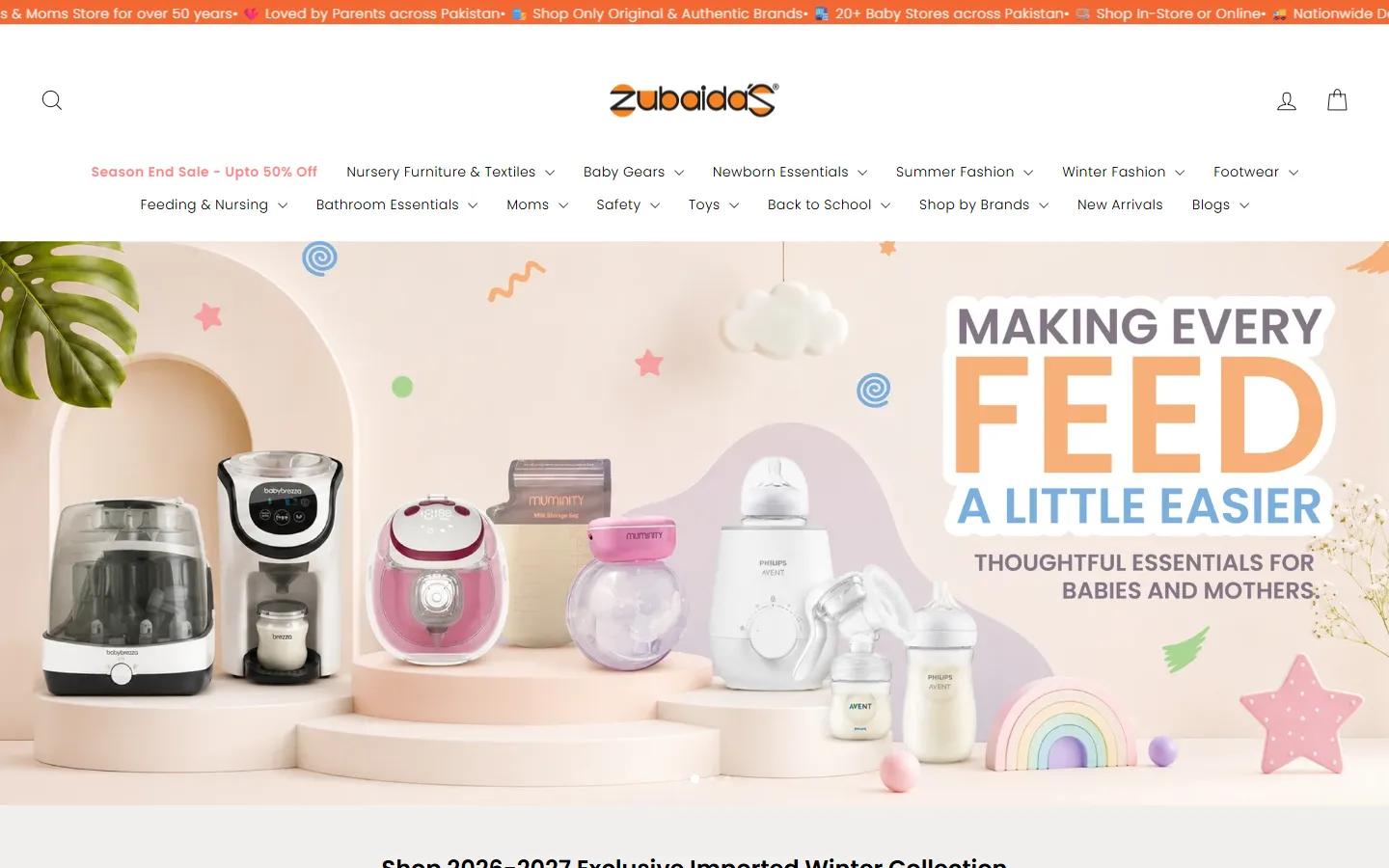 Zubaidas website designed and built by GECA