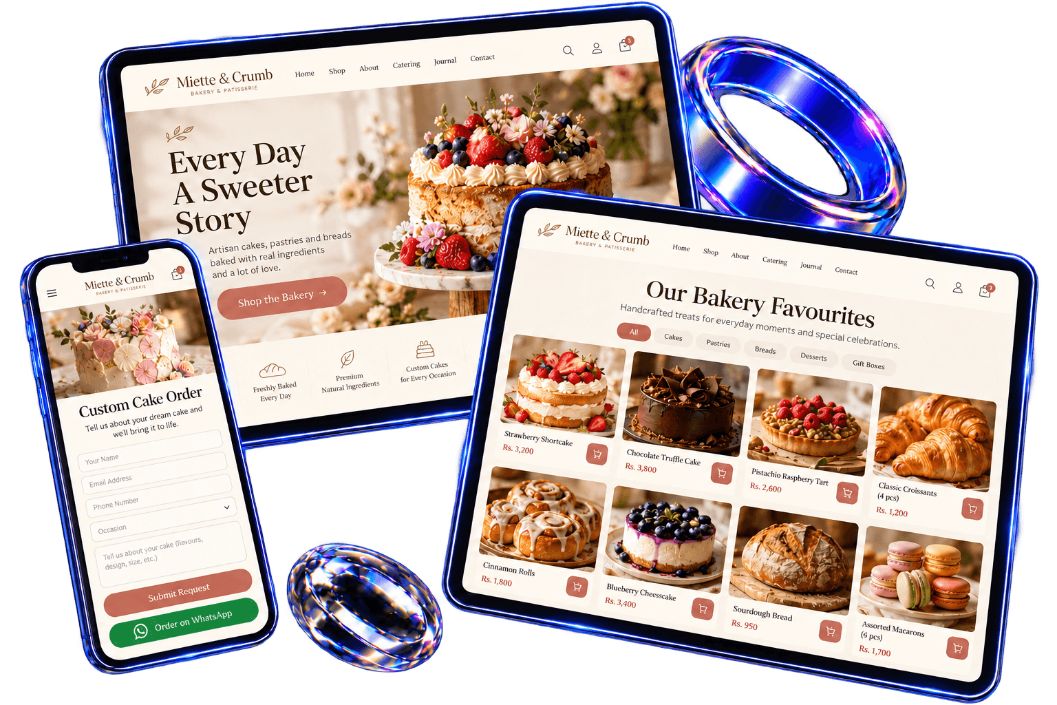 Bakery website design