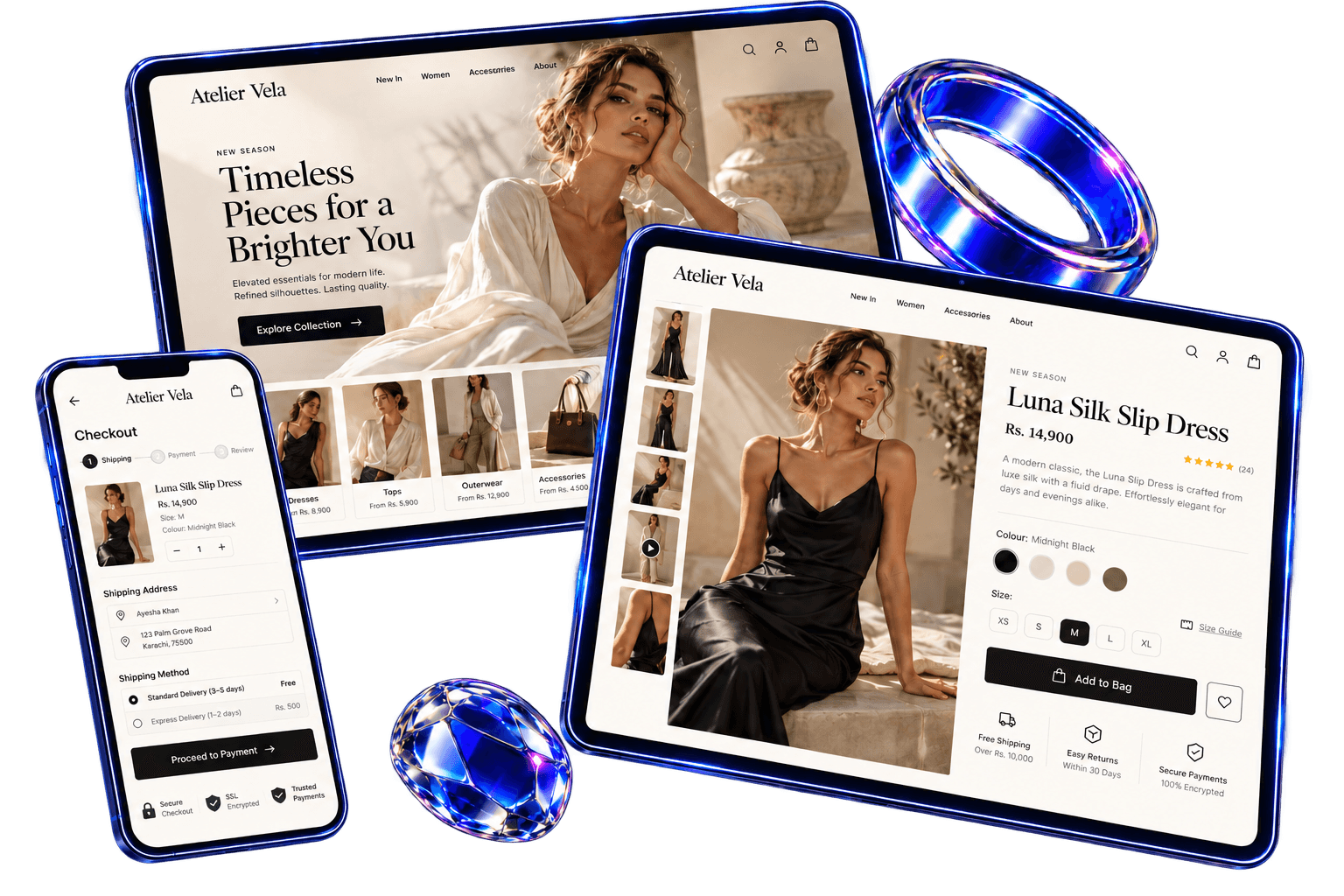 Fashion boutique website design