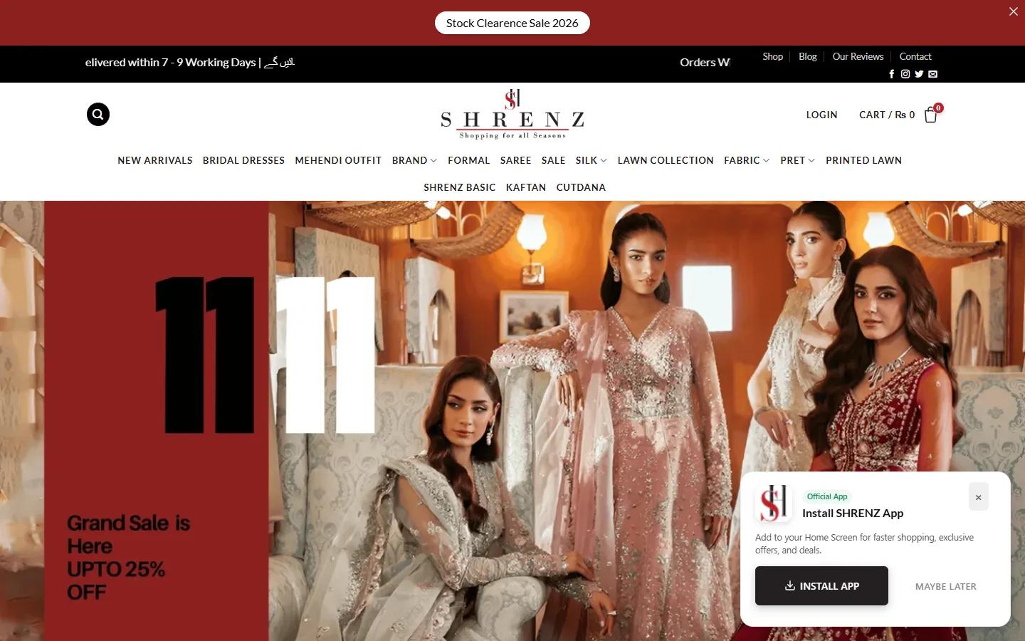 Shrenz website by GECA