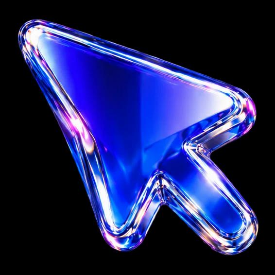 Glass cursor arrow