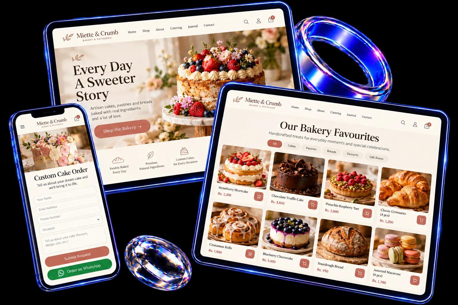 Bakery website design