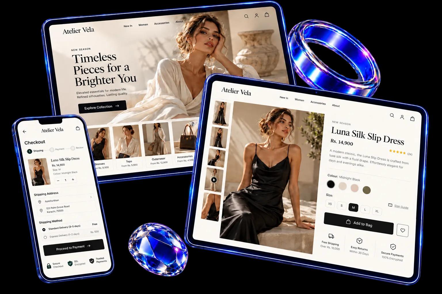 Fashion boutique website design